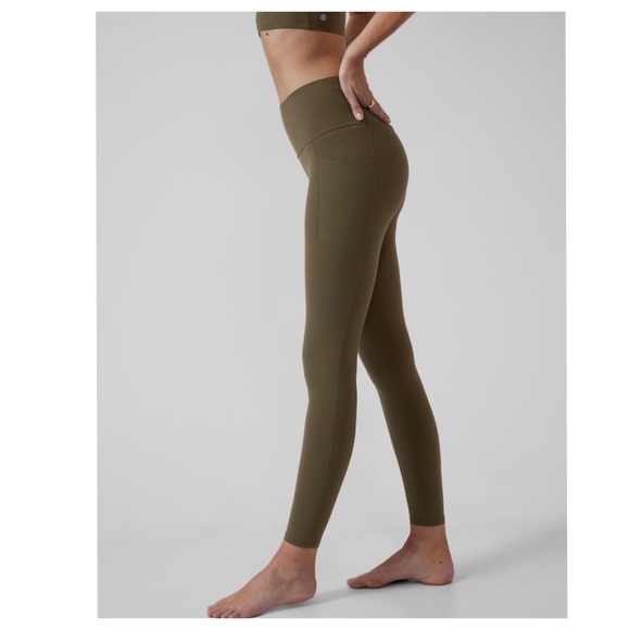 🎉HP🎉 Athleta Salutation Stash Pocket II 7/8 Tight // Ginseng Olive - Picture 3 of 9